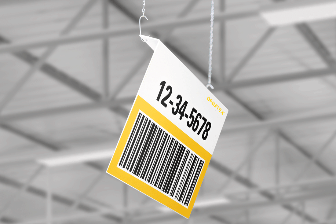 Block storage signs | Warehouse identification with barcode ...